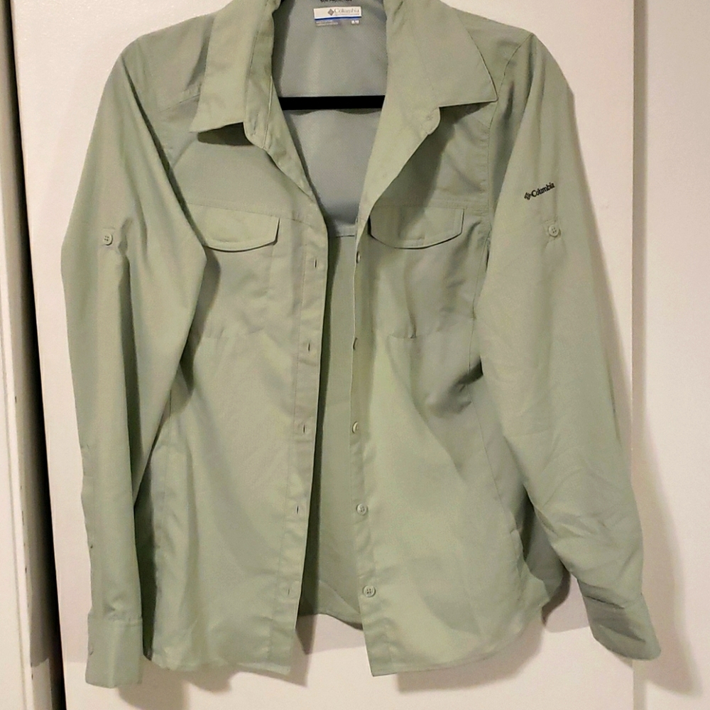 Womens Columbia Long Sleeve Omni-Shade Button Down